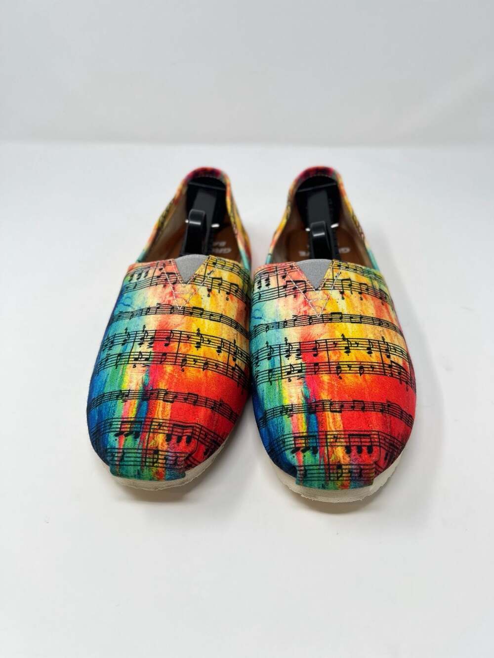 Groove Bags Music Note Print Canvas Slip-On Shoes